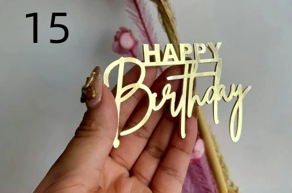 Золотые акриловые топперы для торта MOONBIFFY