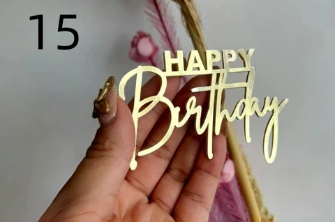 Золотые акриловые топперы для торта MOONBIFFY