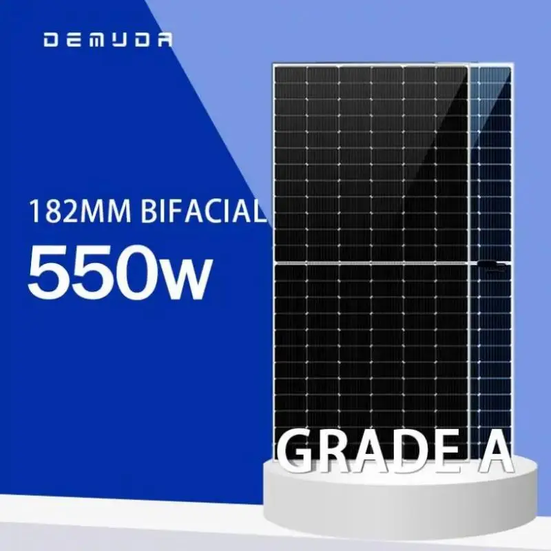 

Eu Stock Solar 182mm MBB Half Cell Photovoltaic Panels 550 watts Mono Full Screen Custom Monocrystalline Solar Panel