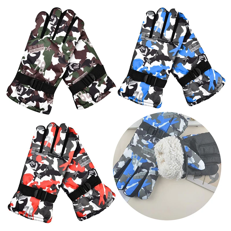 

Men Winter Windproof Warm Camouflage Gloves Outdoor Sport Riding Motorcycle Ski Gloves