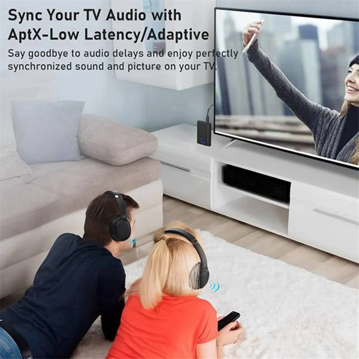 Адаптер Bluetooth 5.3 для самолета на 2 беспроводных наушника разъем 3 5 мм