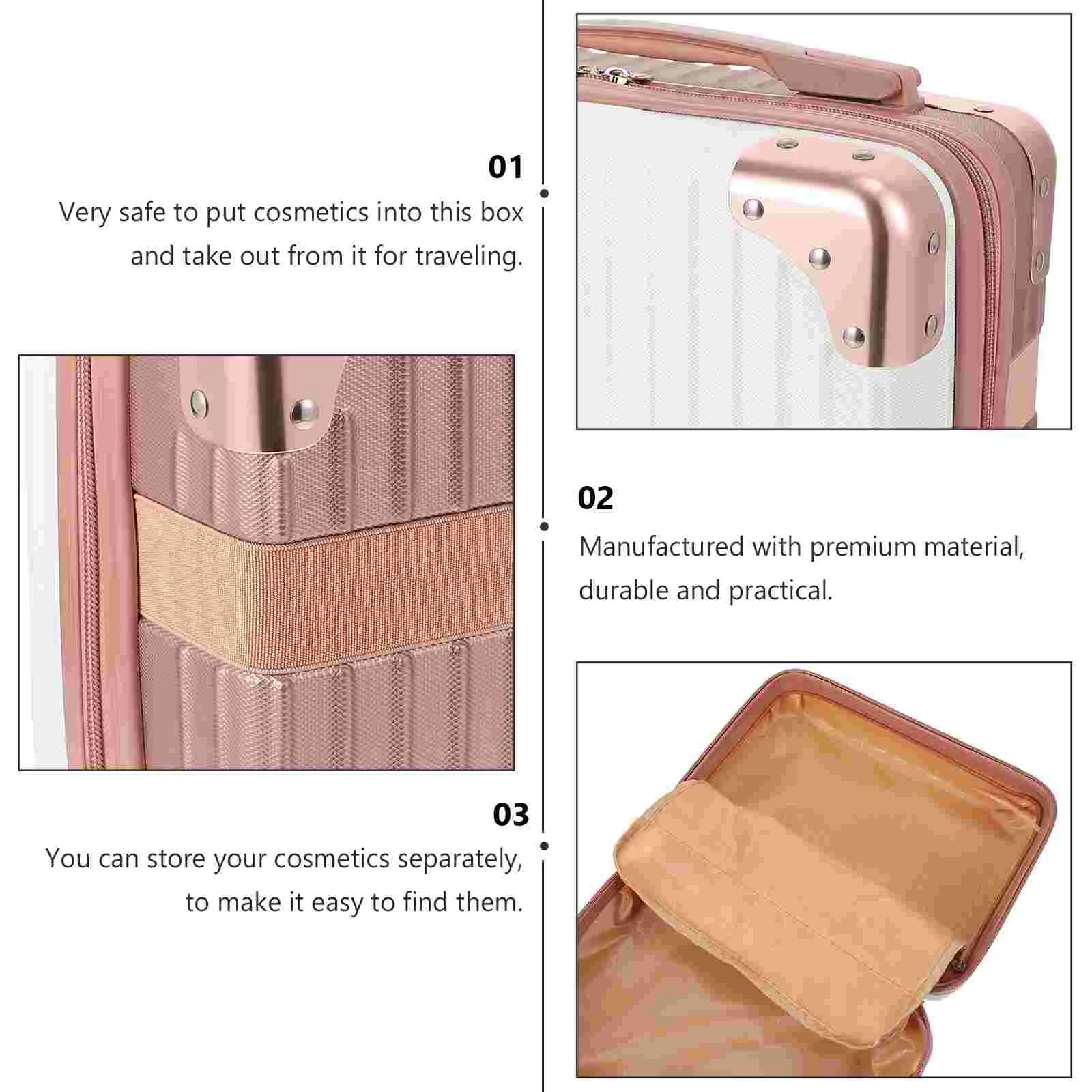 Makeup Case Boxsuitcase Luggage Handheld Organizer Storagetravel Shell Train Hard Toiletries Calpakbeauty Cases Portable Hand