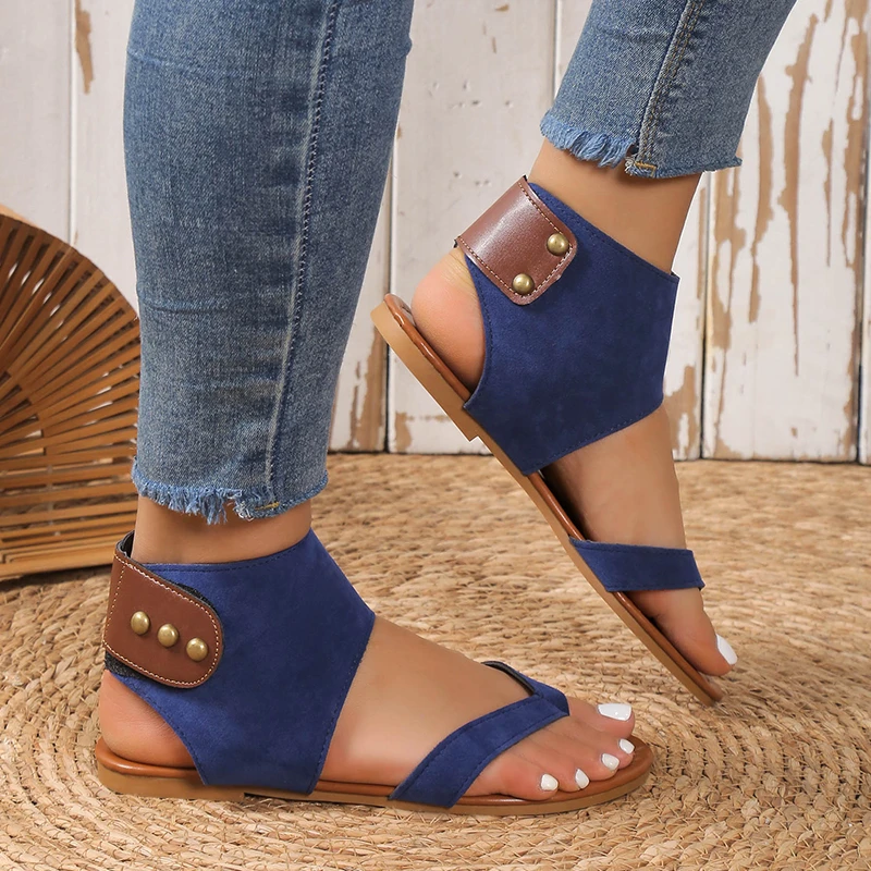 

Women's Retro Rome Style Sandals 2023 Summer Fashion Gladiator Sandals Female Casual Outdoor Beach Flat Shoes Sandalias De Mujer