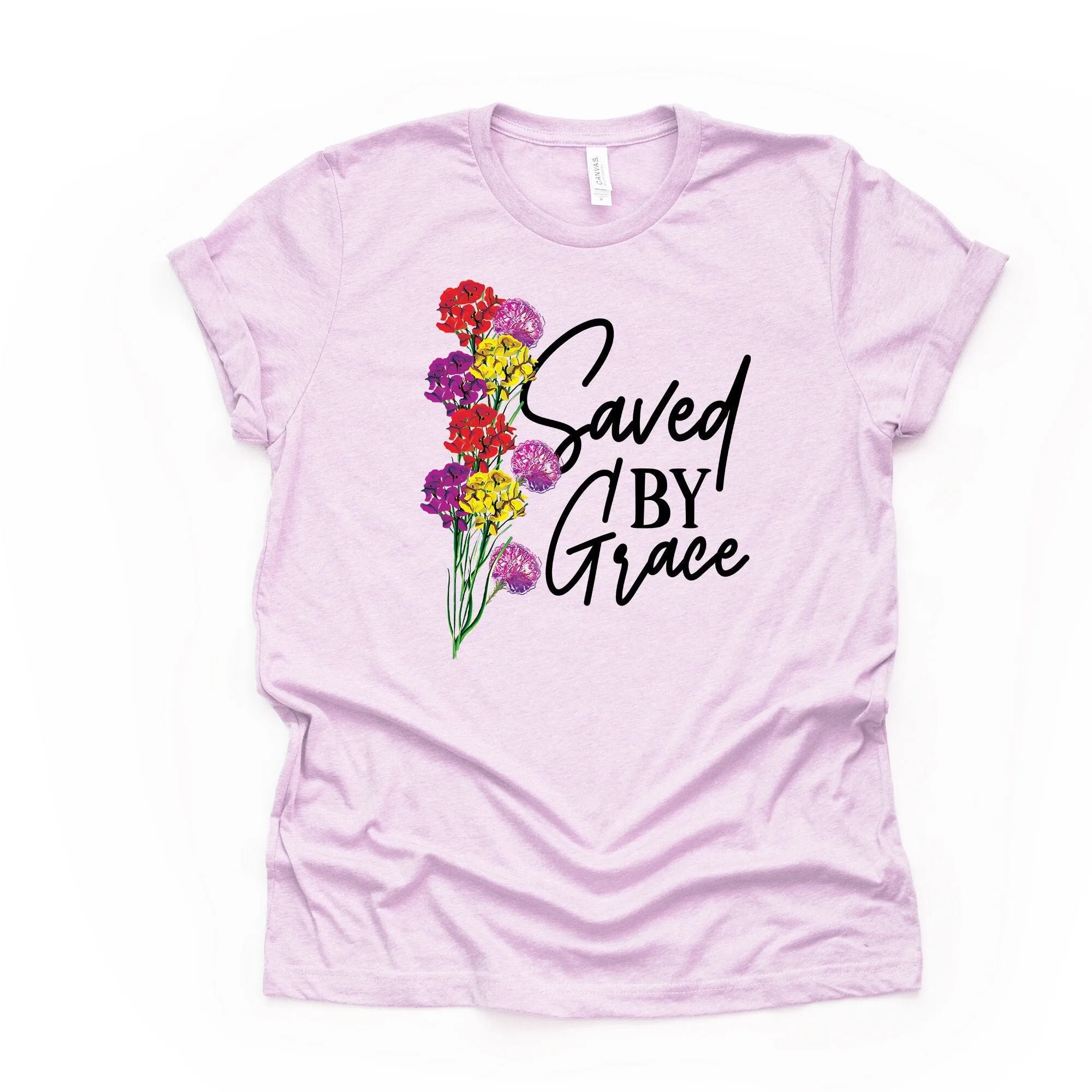 Кристианская футболка с цветочным принтом сохраненным изящным дизайном