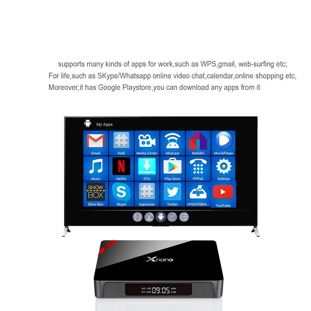 Приставка Смарт-ТВ Amlogic S905X Android 6 0 4K 4 ядра 2 ГГц 1 + 8 Гб Wi-Fi |