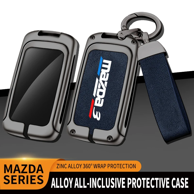 

Car TPU Zinc Alloy Key Case Bag For Mazda 3 6 Axela Skyactiv Car Key Chain Car Metal Key Shell Interior Decoration Accessories