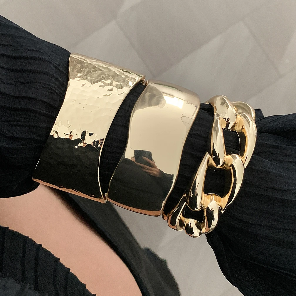 SHIXIN индивидуальные нерегулярные геометрические большие весенние браслеты для