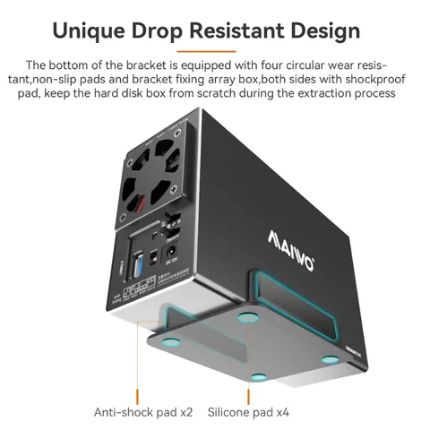 Док-станция MAIWO 2-х ячеек для жесткого диска SATA-USB 3.0 Док-станция для жесткого диска 3,5 дюйма с 4 режимами RAID