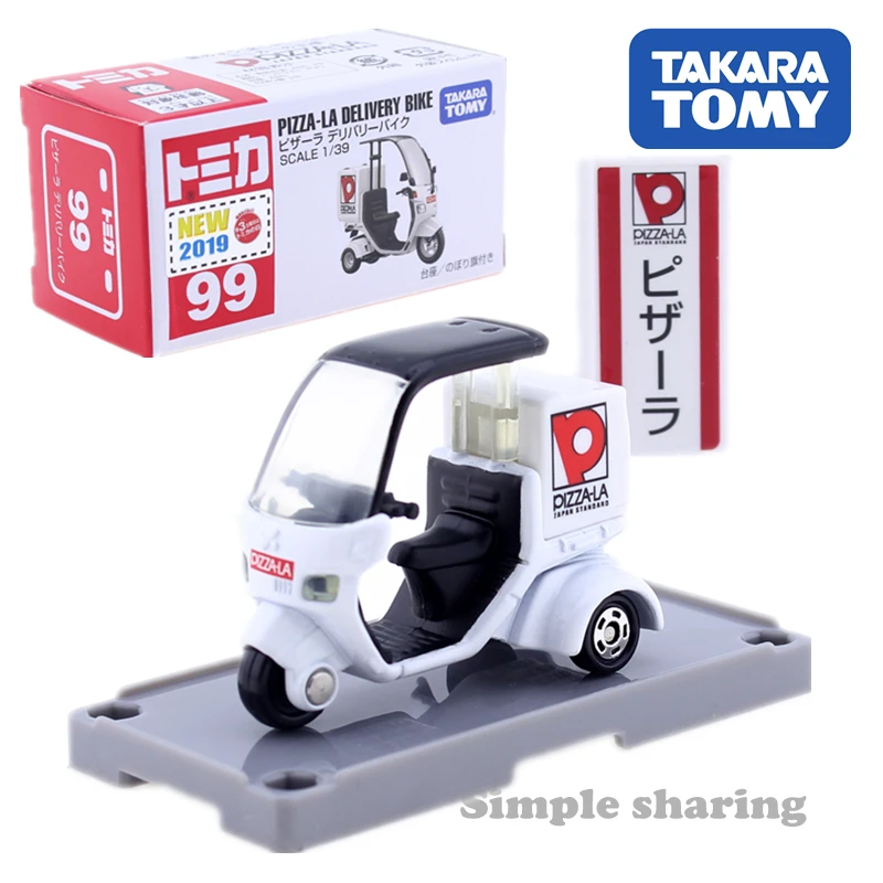 

Takara Tomy Tomica No.99 Pizza-La Delivery Bike Scale 1/39 Car Hot Pop Kids Toys Motor Vehicle Diecast Metal Model Collectibles