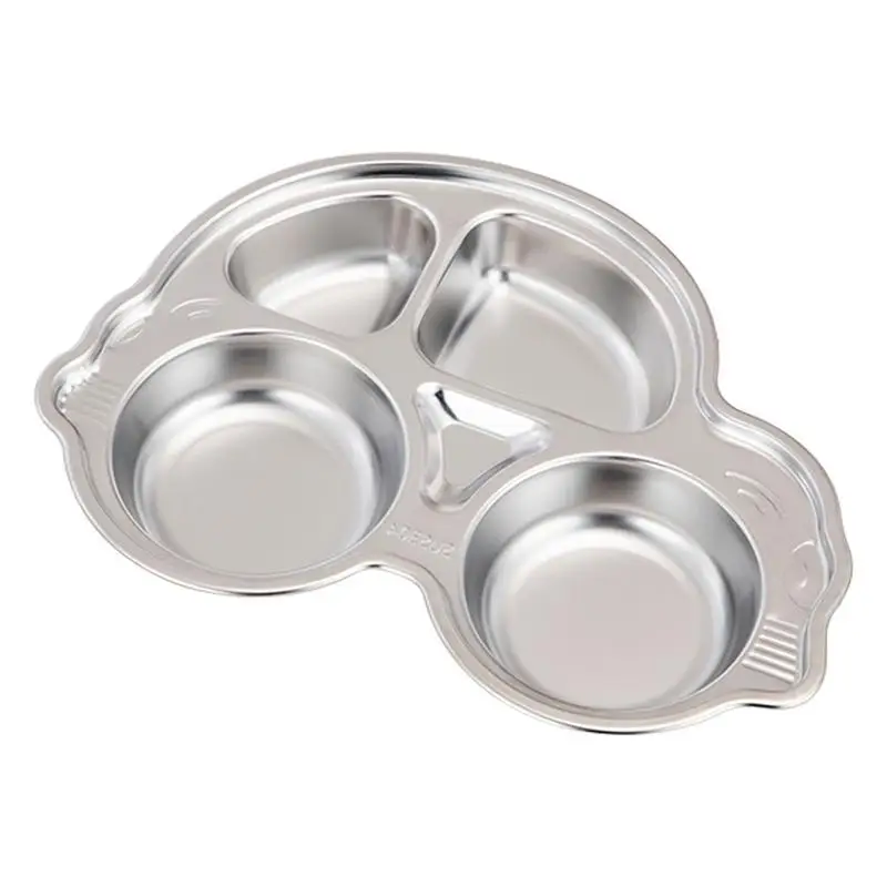 

Food Divided Plate 4 Sections Dinner Plates Suitable For Adults Kids Picky Eaters Campers And Portion Control