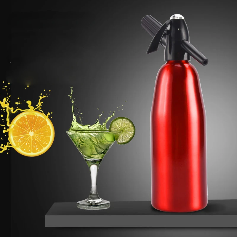 

1L Soda Siphon CO2 Dispenser WATER Bubble Generator Cool Drink Cocktail Soda Machine Aluminum Bar DIY Soda Maker