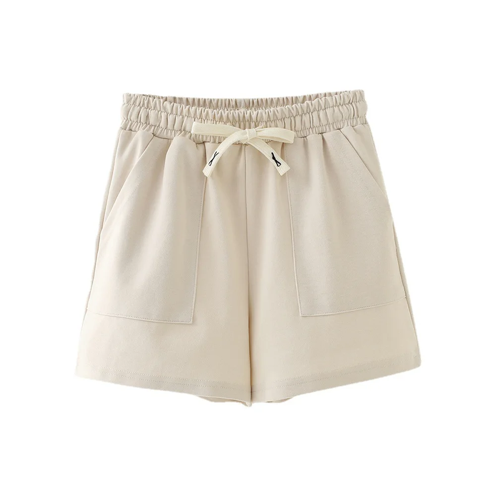 Sports Shorts Women's Summer Wear 2023 Cotton High-waist Hot Pants Loose Korean Version Casual Large Size Wide-leg Pants Trend