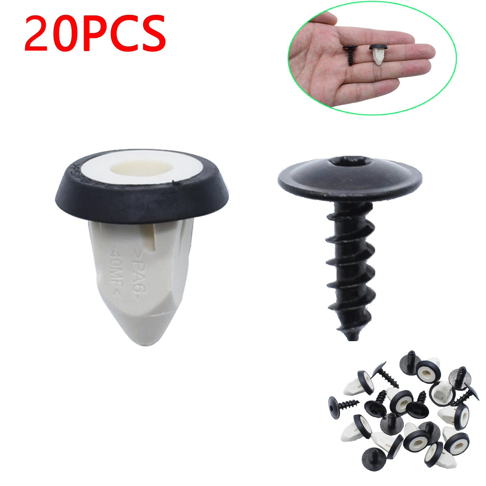 

20 шт., винты Torx для брызговика и крепежные зажимы для VW Golf 6 Bora Magotan POLO Audi, диаметр верхней головки 14 мм