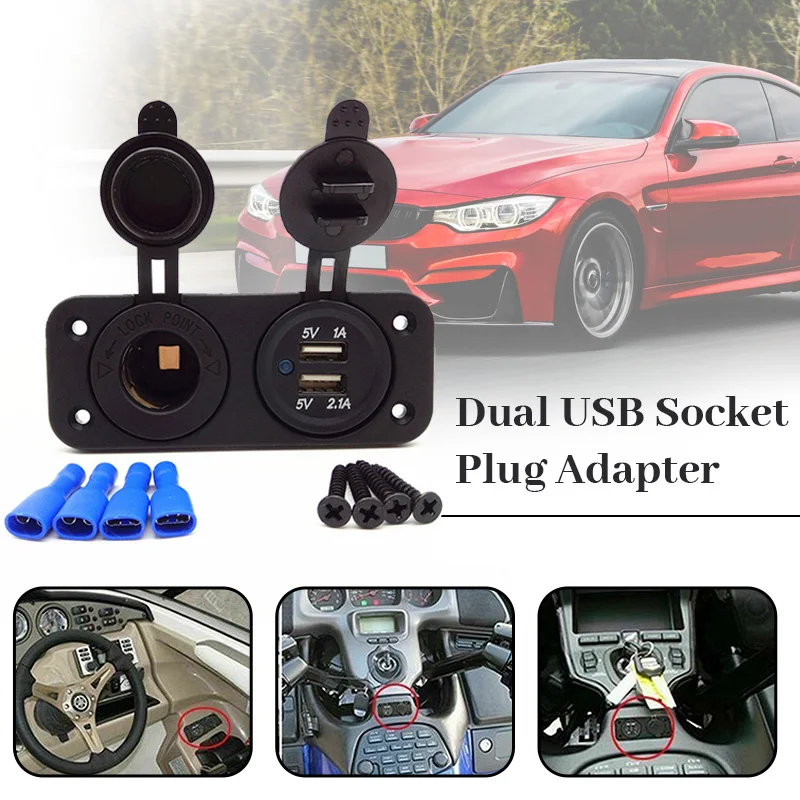 

Автомобильное и лодочное прикуриватель с двумя Usb-портами, 12 В/24 В