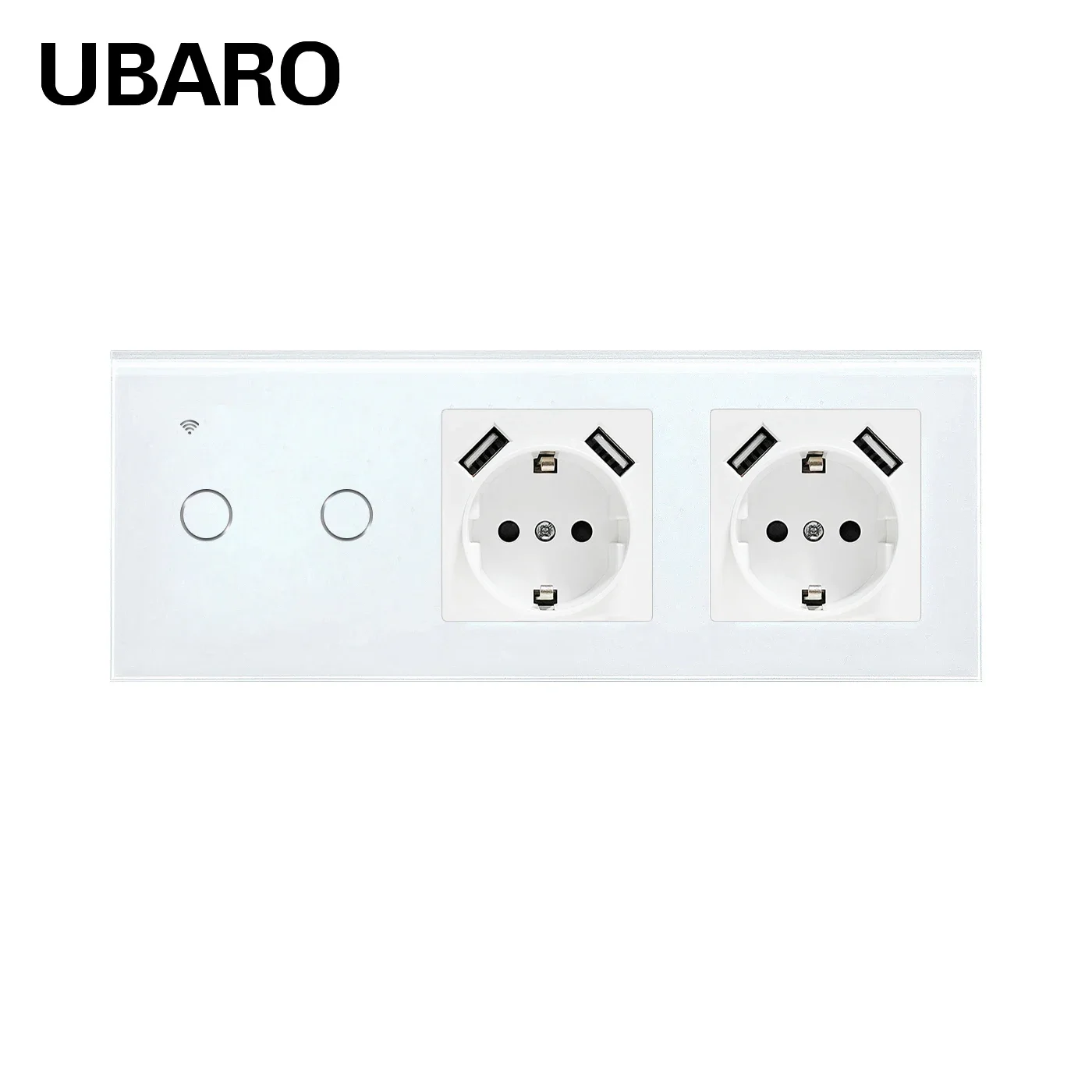 

Настенный выключатель UBARO с поддержкой Wi-Fi и USB-портами, 228 мм