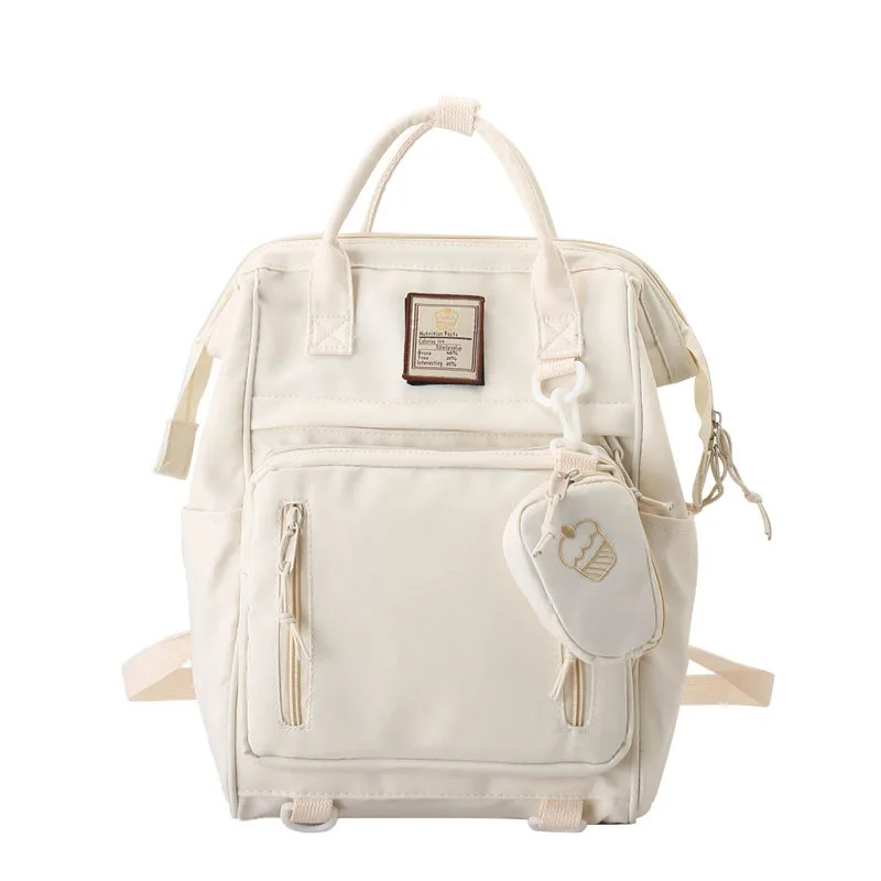 Solid Morden Children's Backpack Nylon Large Capacity Schoolbags Portable Fashion Handbag Shoulder Bag For Teenager Girls Boys