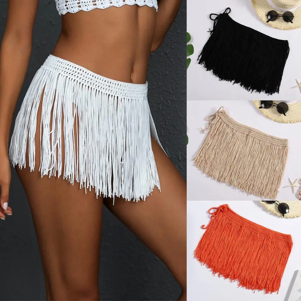 

Excellent Grass Skirt Adjustable Soft Hawaiian Skirt Tropical Hawaiian Party Tassel Skirt