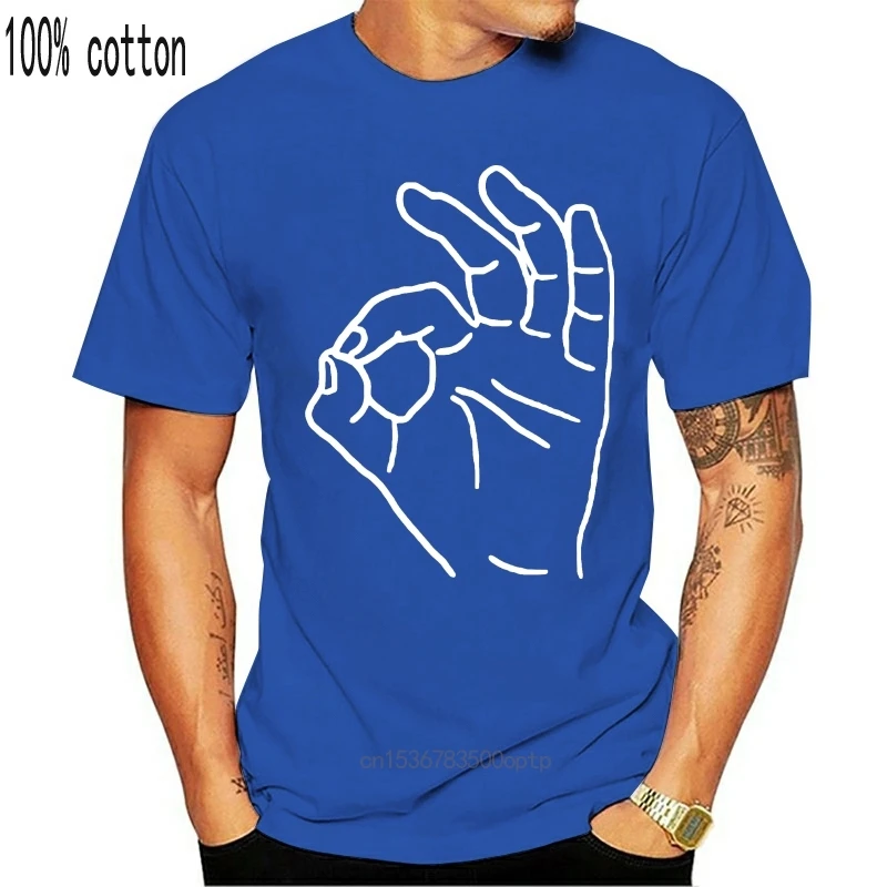 Новое поступление 2019 Мужская модная черная футболка с надписью OK hand gesture sign meme