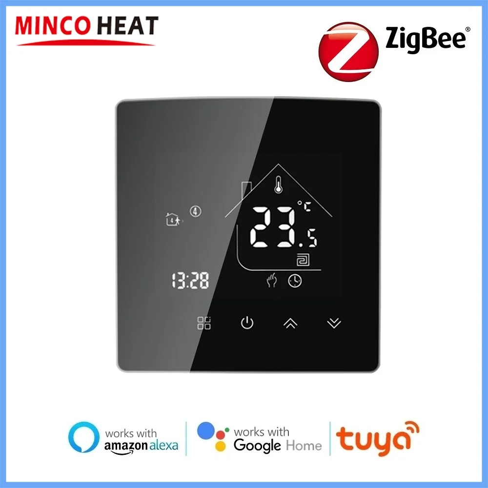 Термостат MINCO HEAT Tuya с Wi-Fi/Smart Zigbee Электрический для подогрева пола 16 А 25 контроллер