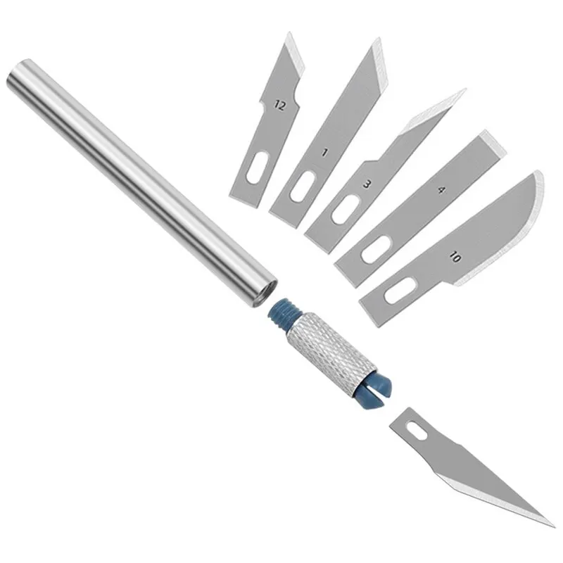 

13pcs Sculpture Engrave Carve Knife Blades Tool Metal Blade Wood Carving Knife Blade Replacement Surgical Scalpel Craft Hobby