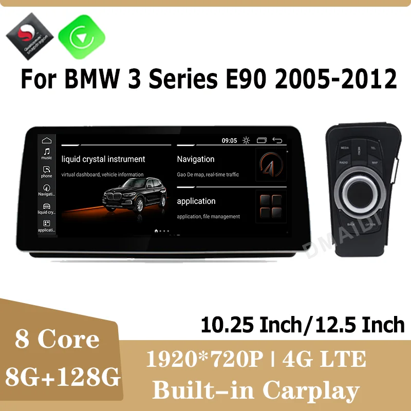 

For BMW 3 Series E90 E91 E92 E93 Android 11 8Core 8G+128G Car Multimedia Player GPS Navigation Stereo CarPlay