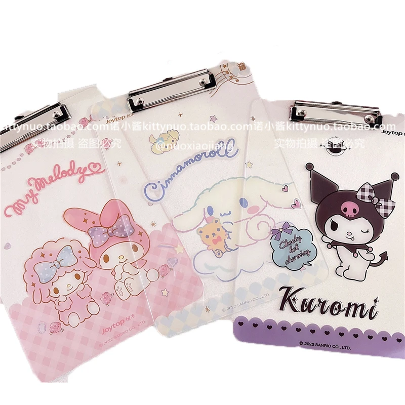 

2022 модели Kawaii Sanrioed Kuromi Mymelody Cinnamorol прозрачные акриловые блоки для записей для детей