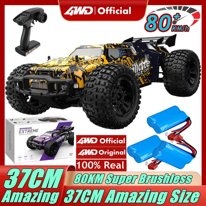 4WD RC Car 37CM Amazing Size 70/ 80KM/H Super Brushless Professional Racing 4x4 High Speed Off Road Drift Remote Control Toys