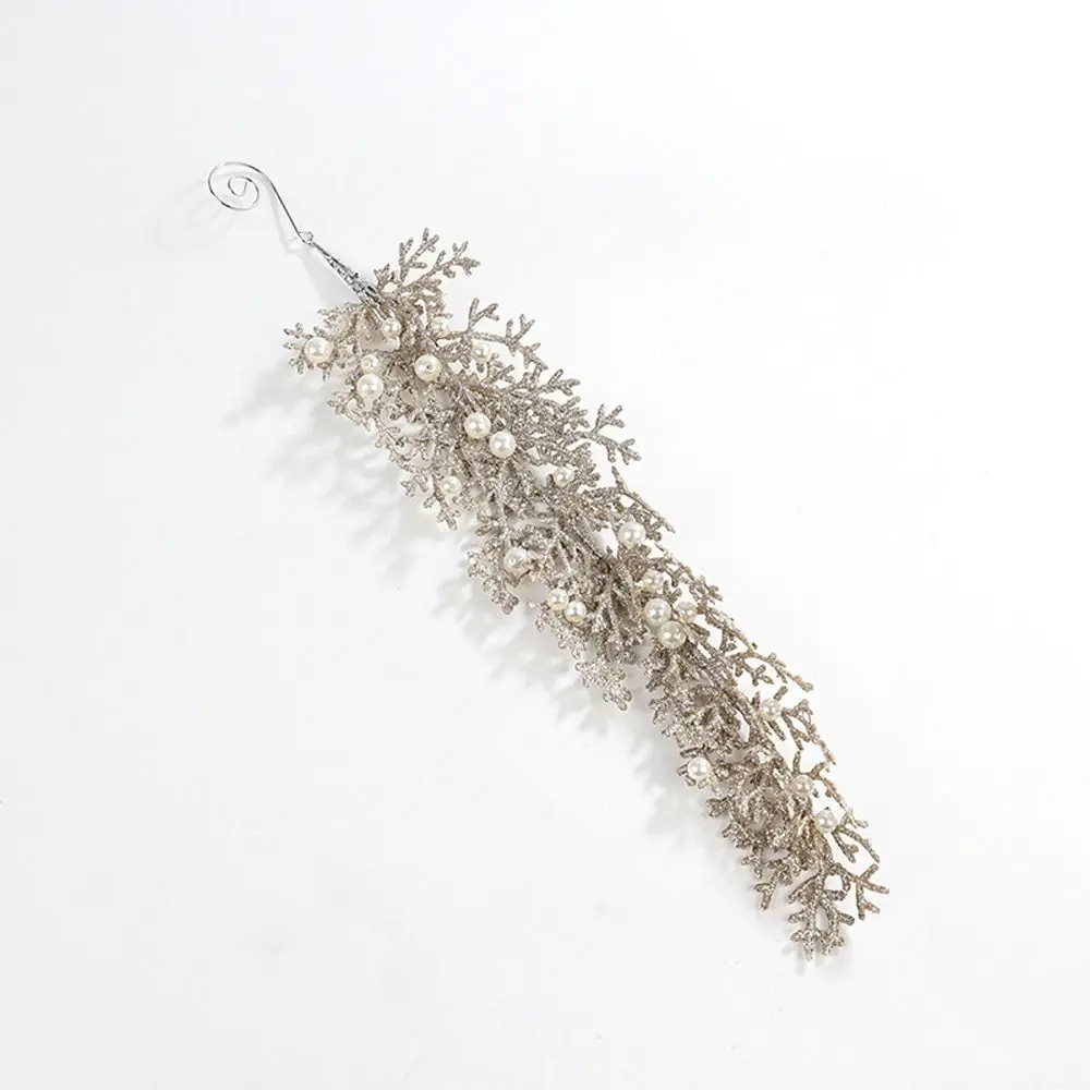 Рождественские искусственные рождественские блестящие ветки ручной работы