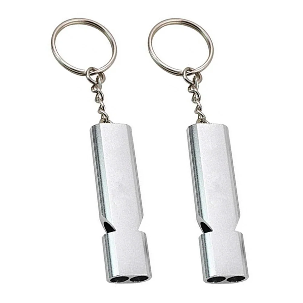 

2pcs Survival Whistles Outdoor Emergency Whistles Double Tubes Safety Whistles
