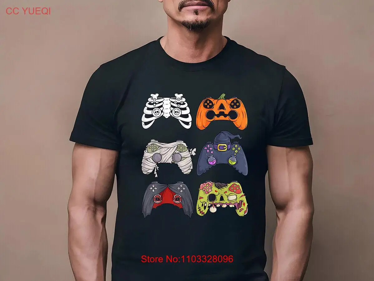 Футболка На Хэллоуин Скелет Зомби игровые контроллеры мамы Мальчики Дети