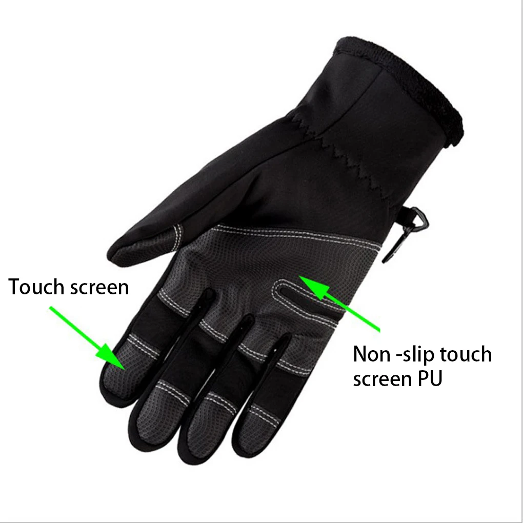 

Перчатки теплые ветрозащитные для мужчин и женщин, бархатные перчатки для работы на открытом воздухе, с сенсорным экраном, аксессуары для одежды, подарок на день рождения, 1 пара