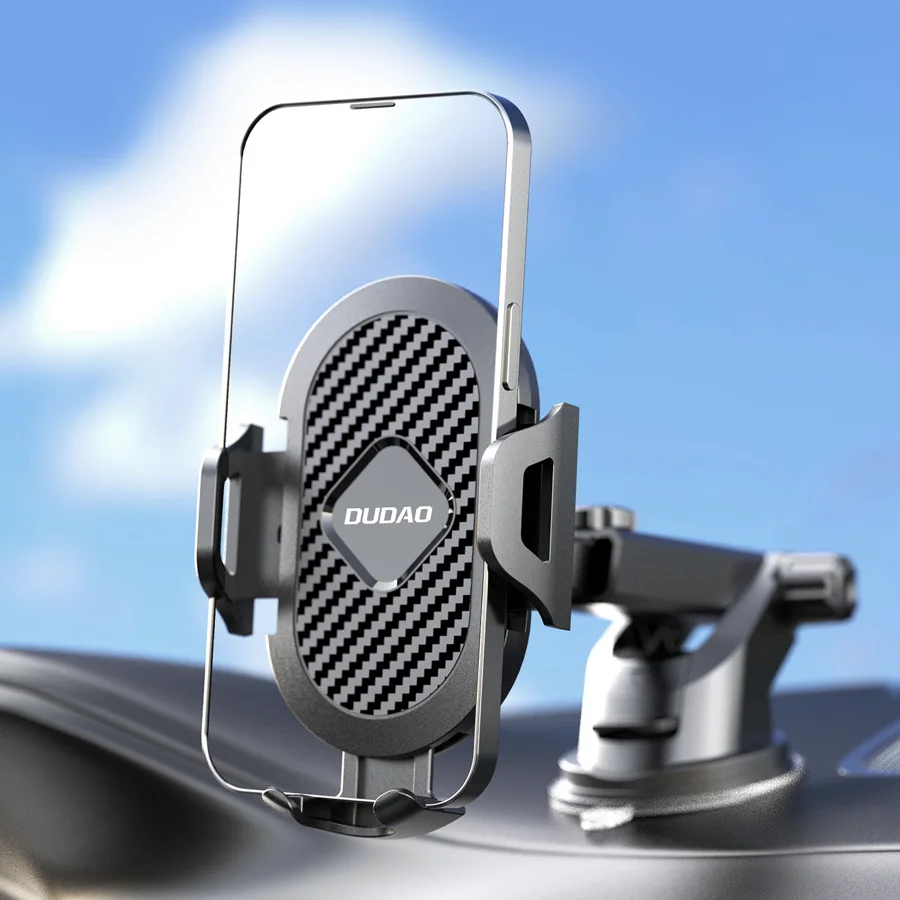 Черный автомобильный держатель для телефона DUDAO с выдвижным кронштейном