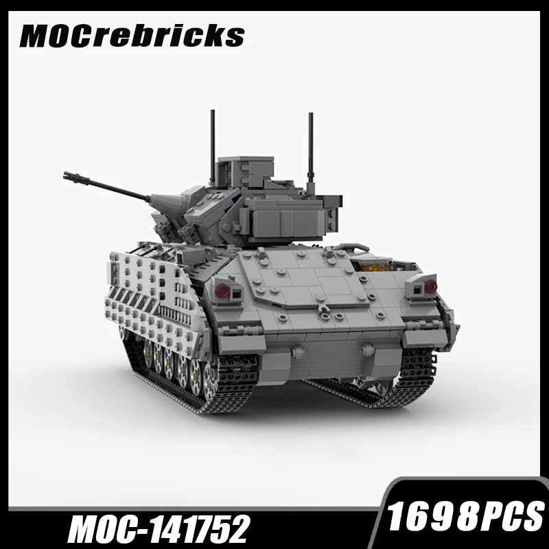Конструктор Военный автомобиль серии M2A2 Tank Car MOC модель сборной игрушки сделай
