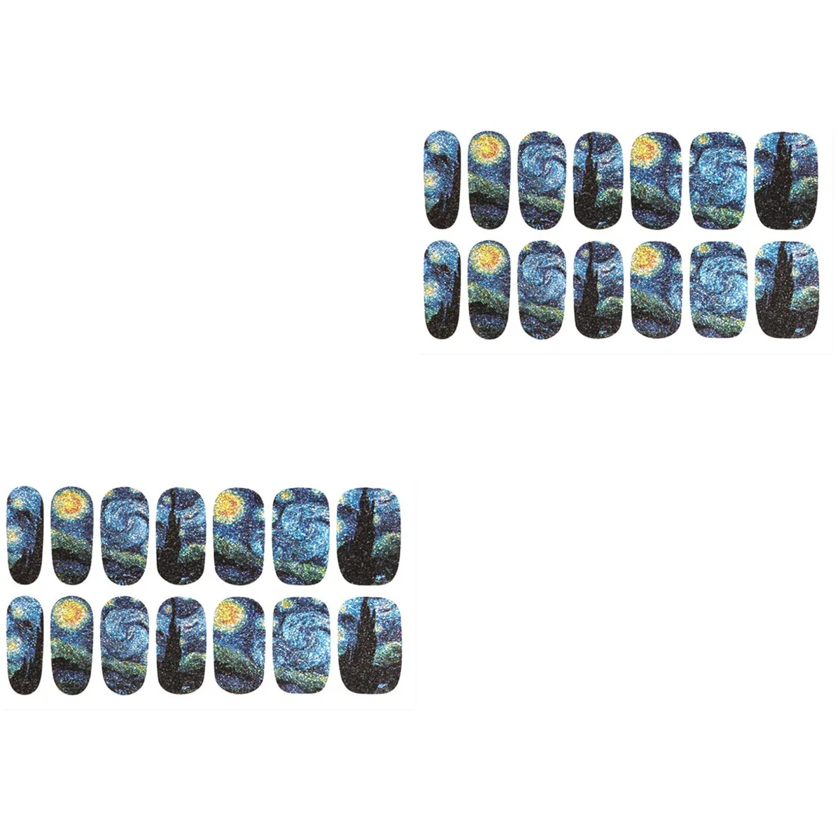 

2 шт., наклейки для ногтей «звездное небо»