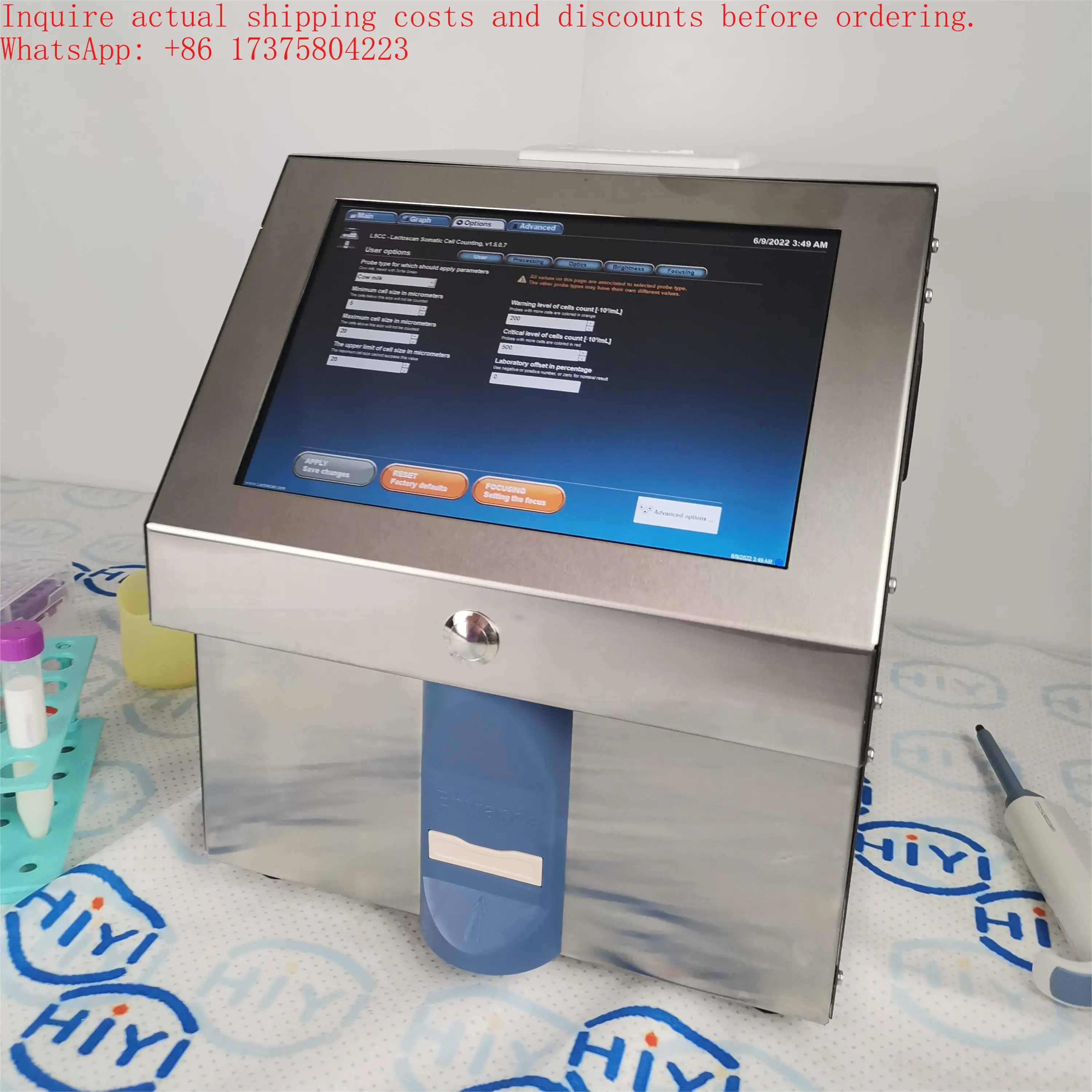 Фото LACTOSCAN: Портативный прибор для подсчета соматоидных клеток и определения качества молока (SCC) для молочных лабораторий №3