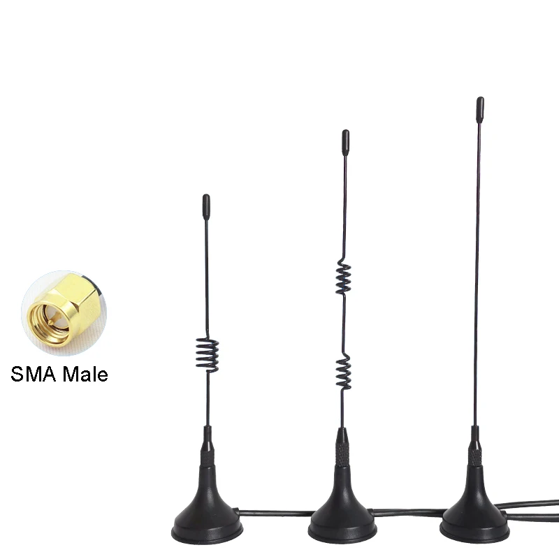 

433Mhz Wireless Module 3m Cable 433M Small Suction Cup Magnetism Base Antenna High Gain 7dbi Omnidirectional SMA Male