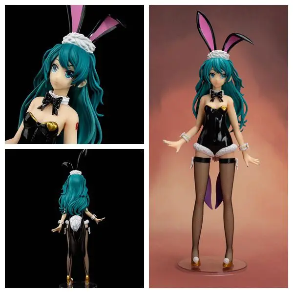 

Large Size 43CM Anime Action Figure Miku Bunny Black Rabbit Scenery 1/4 PVC Model Ornaments Birthday Gifts Toys