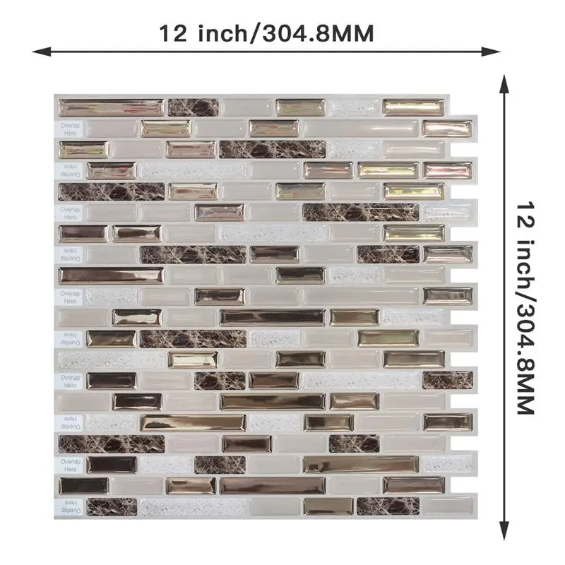 

5pcs Peel 3D Wall Stickers Self-Adhesive Tile Adhesive Tiles 3d Wallpaper Home Decor Wall Decals For Kitchen Bathroom Waterproof