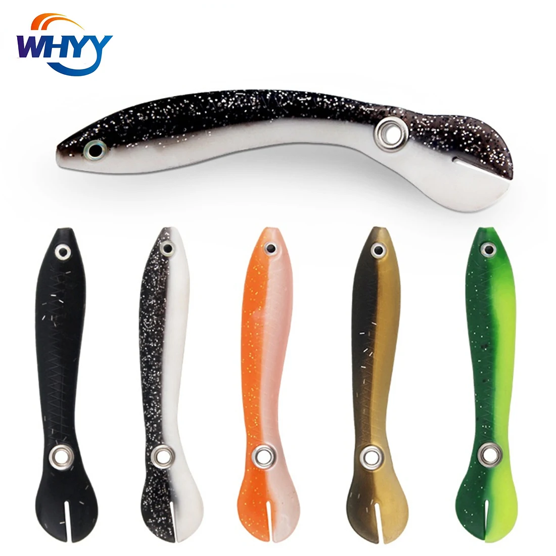 

WHYY 5 шт./лот ложная приманка может прыгать с нескользящим механизмом искусственная плавающая мягкая рыболовная приманка для окуня/форели/щуки свимбейт Снасть
