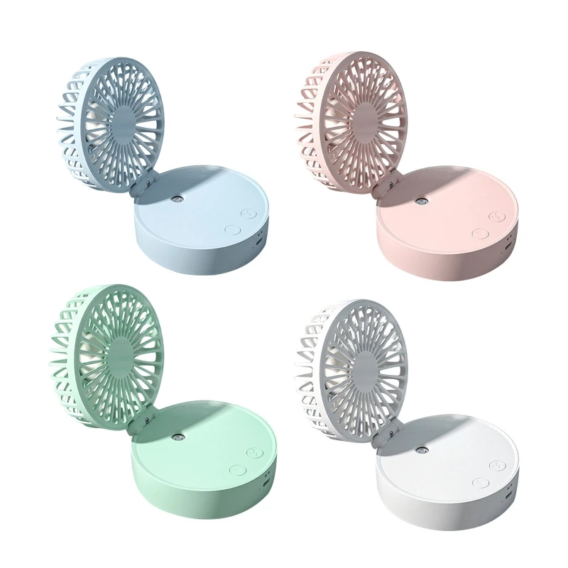 

Mini Fan Folding Portable Water Spray Mist Fan Ventilateur Portable Mini Fan Air Conditioner Humidifier USB Rechargeable 2022