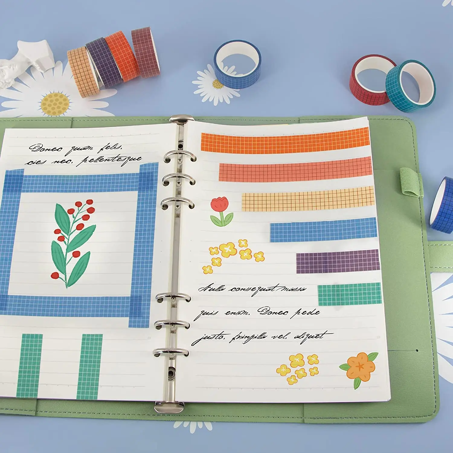 Милая клейкая лента 10 м в полоску из Васи однотонная Маскировочная декоративная