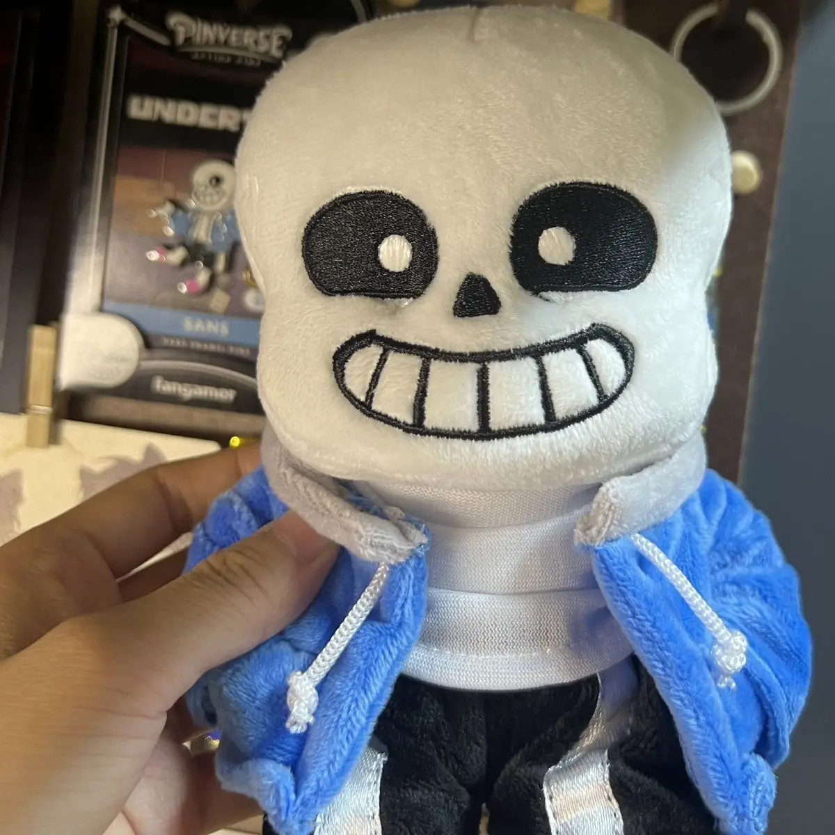 Фото Аниме UNDERTALE Санс 20 см плюшевая фигурка-идол для переодевания, милая пушистая хлопковая подушка-талисман, подарок на день рождения №2