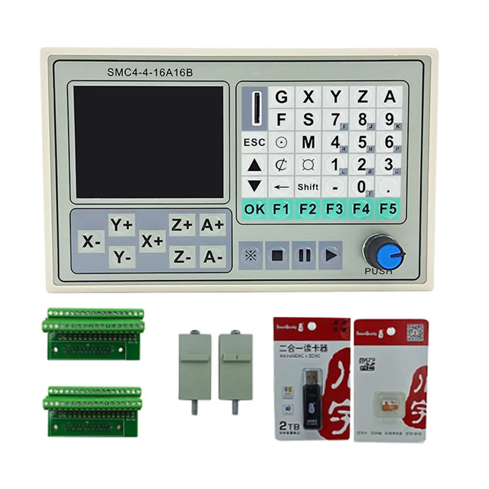 

4-осевой автономный ЧПУ-контроллер Smc4 50 кГц, система управления гравировальным и гравировальным станком Smc4-4-16a16b Rtcp, стандартный G-код