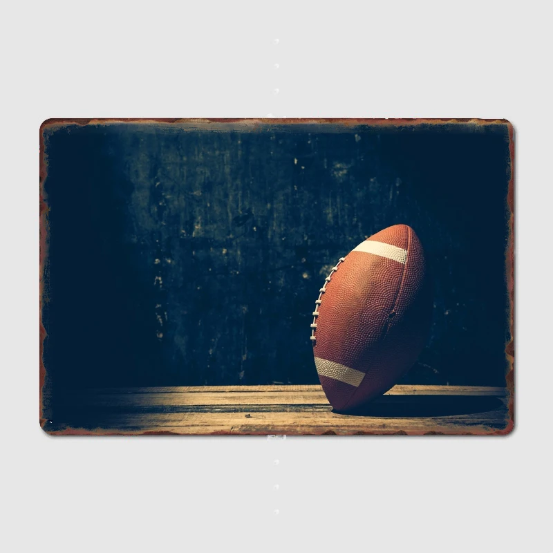 

American Football Design Metal Plaque Poster Club Home Bar Cave Classic Plaques Tin Sign Posters Room Wall Decor