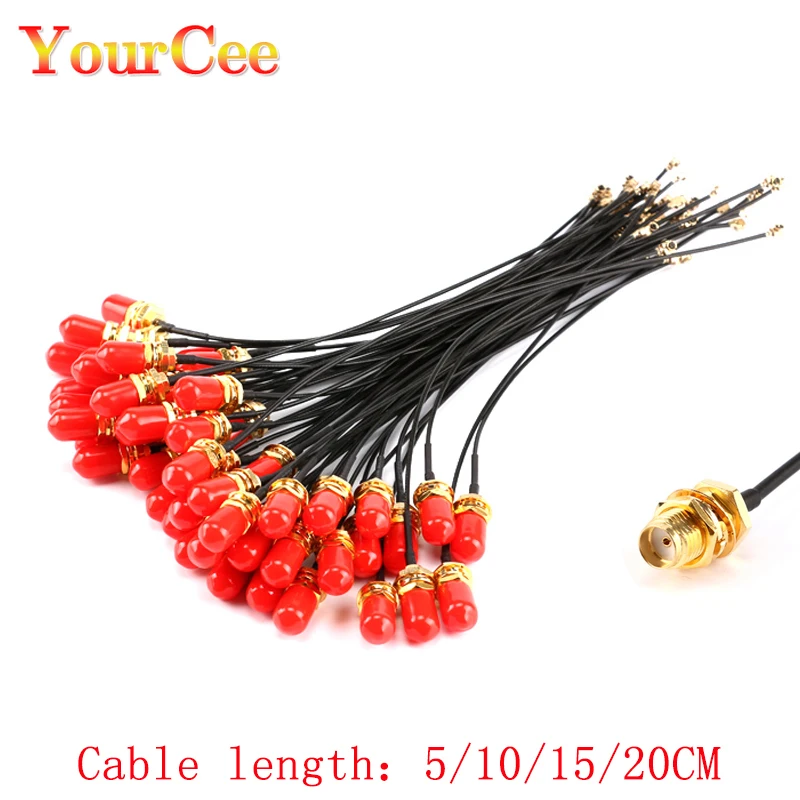 2 шт. прямой разъем SMA в гнездовой IPEX Радиочастотный кабель отрезок uFL/u.FL/антенна IPX