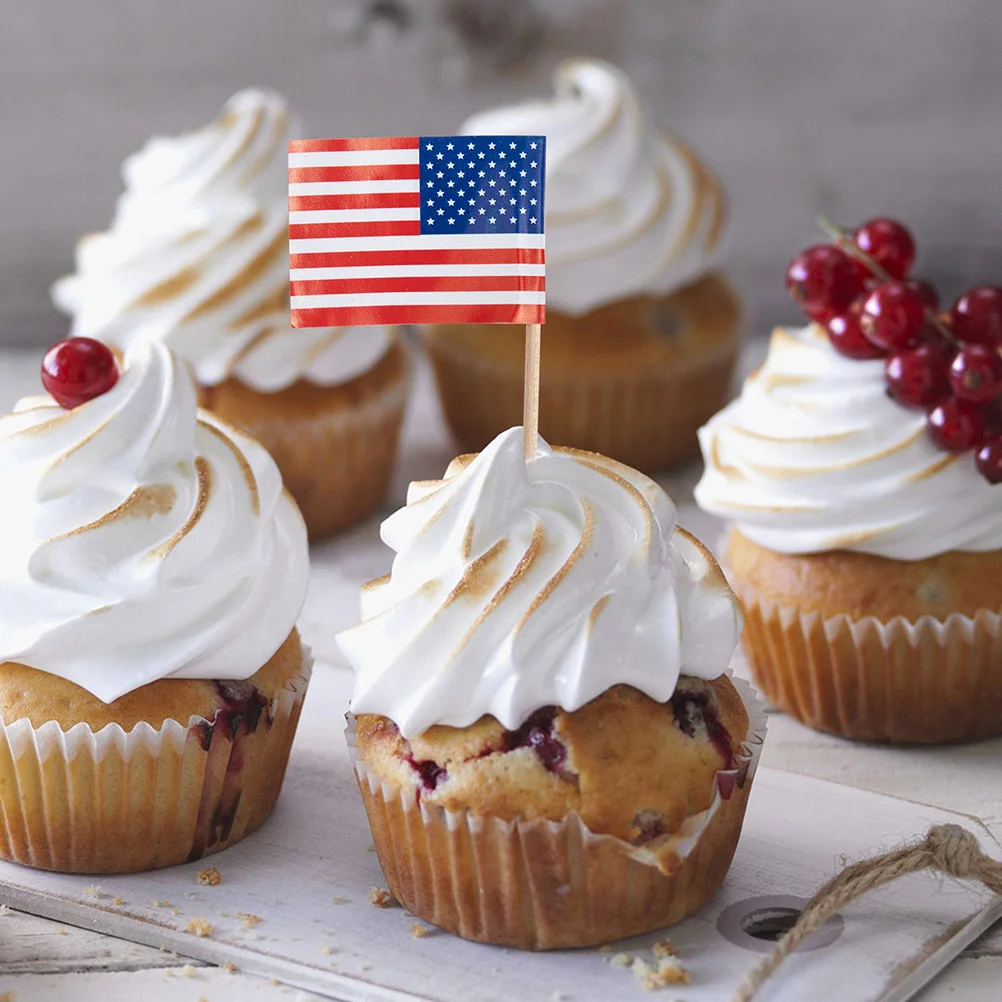200 шт. бумажный стаканчик с американским флагом декоративные наборы для еды
