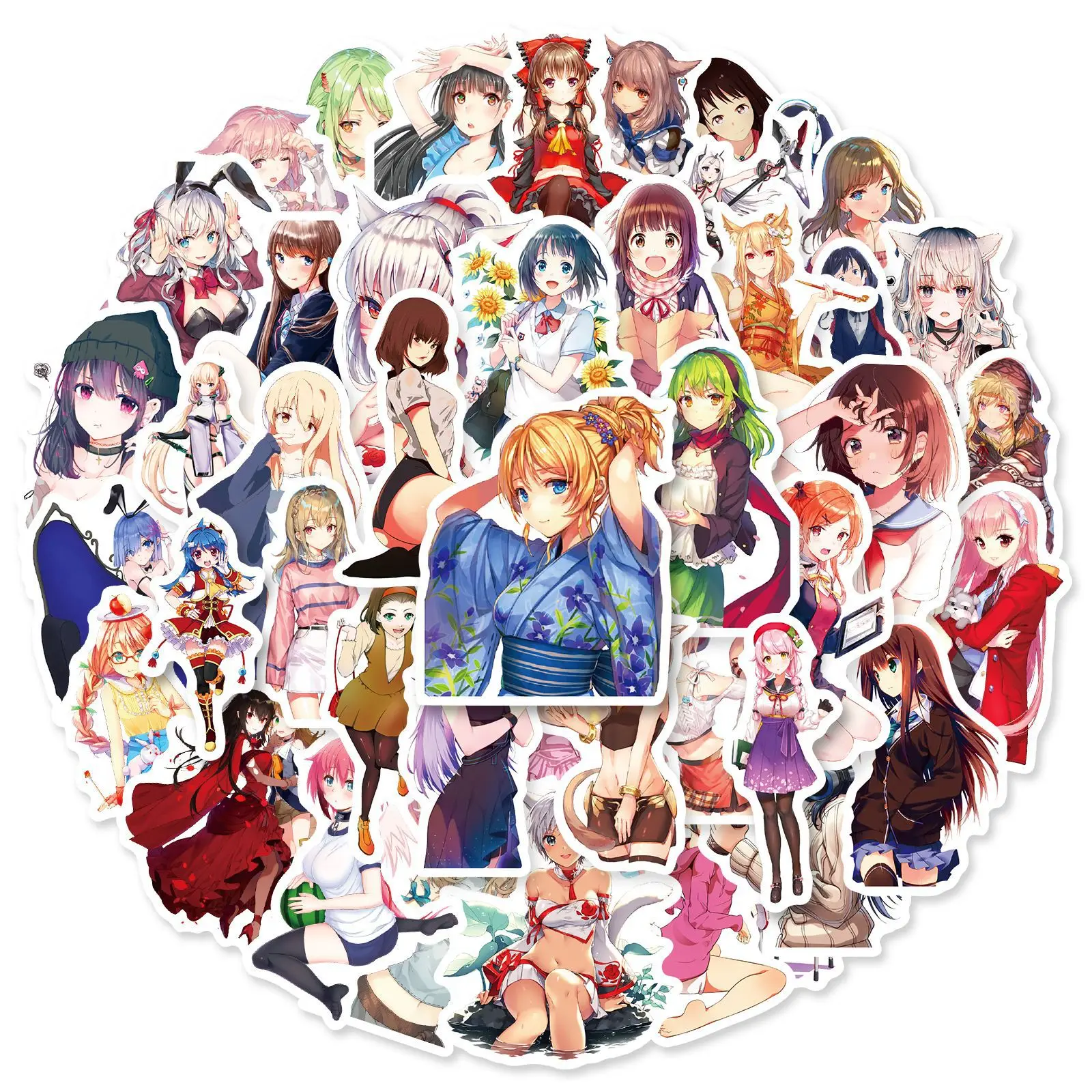 

10/30/50 Two-dimensional Japanese anime sexy beauty collection graffiti stickers non-exposed beauty stickers mobile phone sticke