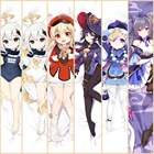 Популярная игра Genshin Impact Paimon Dakimakura обнимающий фигуру джинсовый желтый наволочка Сделай Сам Наволочка на заказ