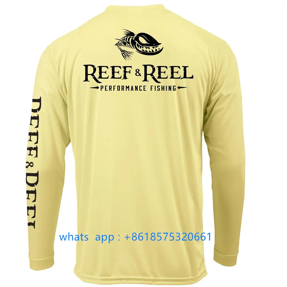 Reef&Reel Men Fishing Long Sleeve Shirt Outdoor Activities Hiking Fishing Sun Protection Performance Shirt Camisa De Pesca 2023 enlarge