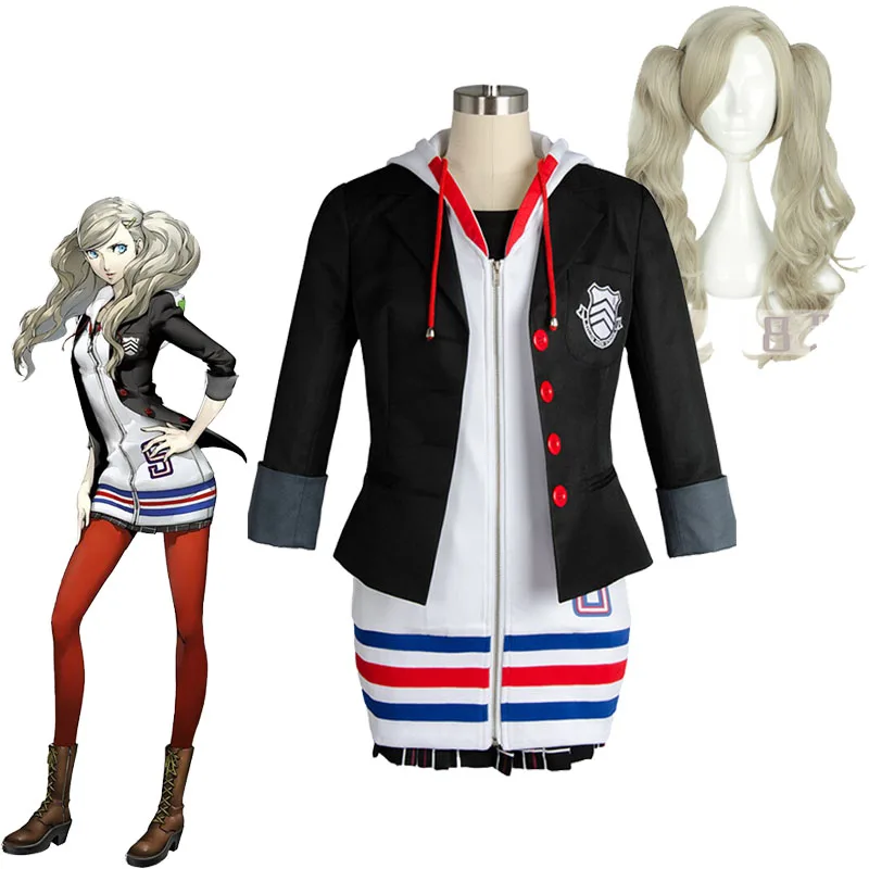Костюм для косплея Анны такамаки Persona 5 школьная форма Пантеры девочек парик Энн